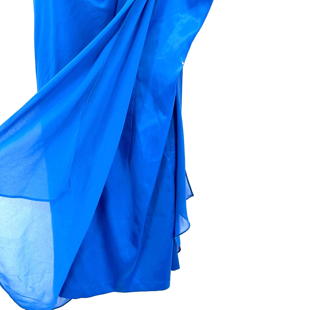 Max and Cleo size 2 aqua sky one shoulder mini dress blue - Picture 5 of 9